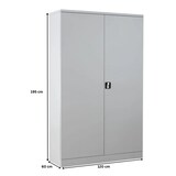 thumbnail of PROREGAL Stahlschrank BEE mit 8 verzinkten Fachböden | HxBxT 195x120x60cm | Grau-Grau | Werkstattschrank Werkzeugschrank Aktenschrank Universalschrank