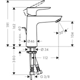 thumbnail of Hansgrohe TALIS E 110 Einhandmischer Waschtisch mit Ablaufgarnitur