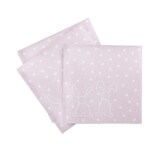 thumbnail of Sovie HOME Serviette Rabbits in Rosa aus Linclass® Airlaid 40 x 40 cm, 12 Stück - Punkte Hasen Ostern