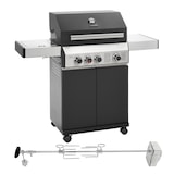 thumbnail of TAINO BLACK 3+1 + Drehspieß-Set Gasgrill mit Seitenbrenner Gasgrill 3 Brenner Matt Schwarz