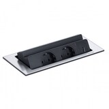 thumbnail of Schulte EVOline BackFlip 10.148 USB-C Charger + Einbausteckdose 2 fach Glas glänzend schwarz