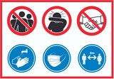 thumbnail of Hygieneregeln Symbol Schild A6 Rückseite selbstklebend