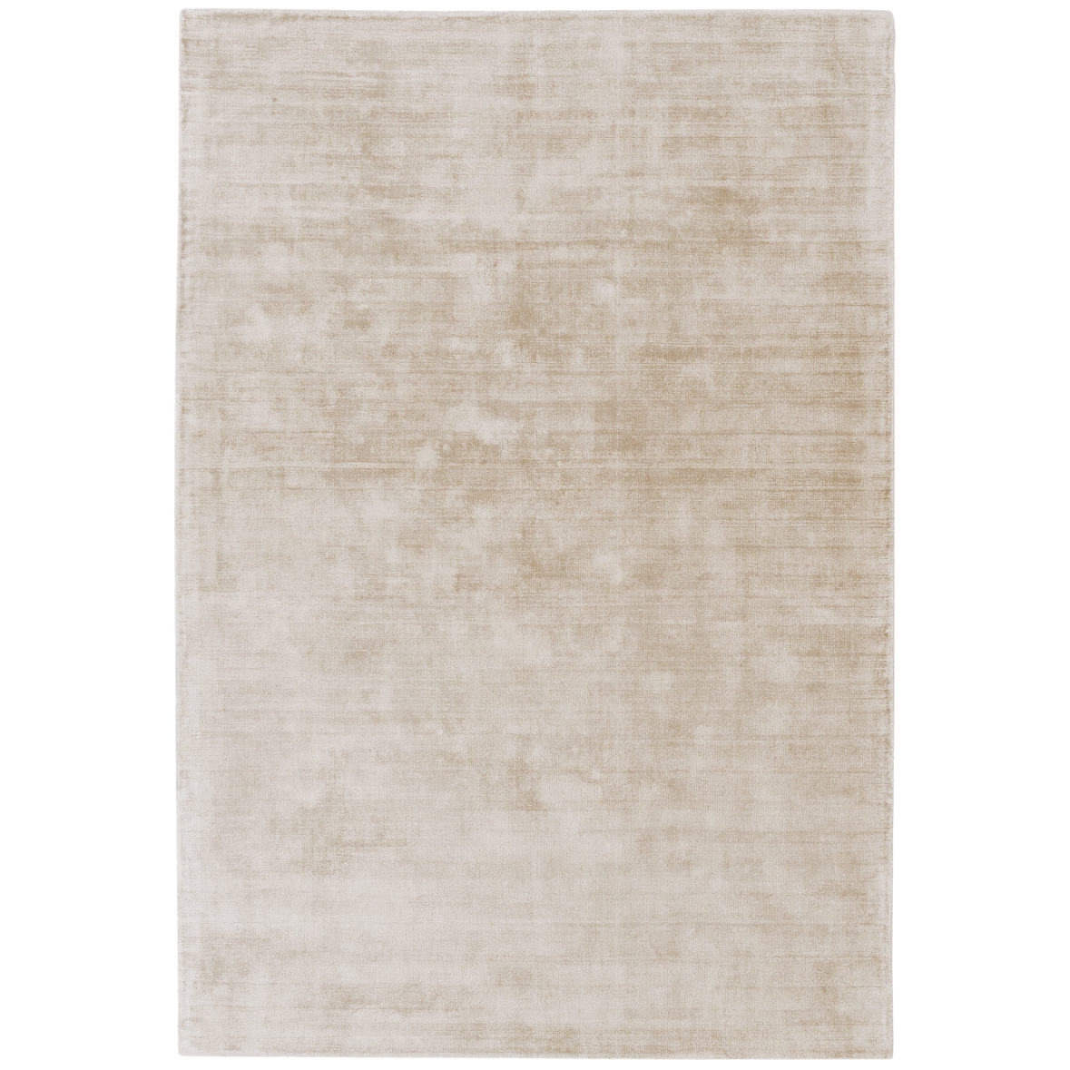 Viskose-Teppich Handgewebt Elegant | 160x230cm, 7mm Florhöhe, 17mm Gesamthöhe | Beige-Grau | Pflegeleicht | Bari Kollektion | Kadima Design