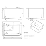 thumbnail of Combisteel Spülbecken aus Edelstahl mit Überlaufrohr 500x400x200mm