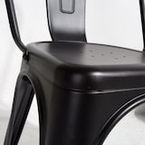 thumbnail of Chaise en métal noir style industriel - Finition mat