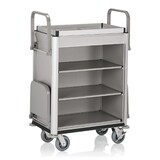 thumbnail of WAS Germany - Chariot de service de chambre Isabella, 2 sacs à linge, 155 x 54 x 116 cm, bords profilés clairs/optique aluminium (4457002)