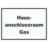 thumbnail of Hausanschlussraum Gas Schild mit Text HAR waagerecht A4 Rückseite selbstklebend