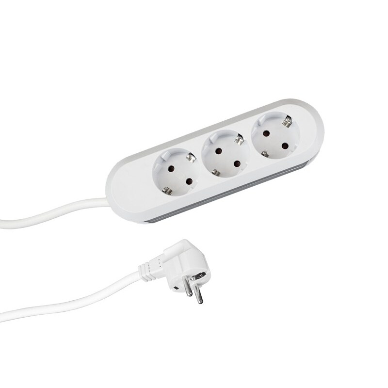 Bachmann Steckdosenleiste SMART 3-fach, weiß 3,0m, ohne Schalter