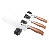 thumbnail of Bergner - Set di 3 padelle Ø16/20/24cm in alluminio pressato Paradise per induzione, con set di 3 coltelli in acciaio inox e supporto magnetico