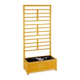 thumbnail of Relaxdays Rankgitter mit Pflanzkasten, hoch, rechteckiger Holz Blumenkasten mit Rankhilfe, HBT 171 x 71 x 31,5 cm, natur