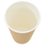 thumbnail of DELUKE® Gewellte Pappbecher Braun 1000 Stück Mit Deckel - 400ml Einwegbecher Getränkebecher Pappe Becher Einweg Kaffeebecher Teebecher Partybecher