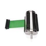 thumbnail of 2x Abgrenzungspfosten + 2x Absperrband grün Edelstahl Highflex 4-Wege Absperrsystem