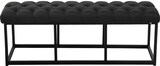 thumbnail of Sitzbank MEXICO - Stoff Schwarz 120x38x46 cm | Sitzbank Flur Sitzhocker Esszimmerbank Polsterbank Schlafzimmerbank