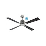 thumbnail of Ventilatore da soffitto CasaFan ECO NEO III 132 BN-NB/KI WIFI, motore cromato spazzolato/pale reversibili in ciliegio e noce