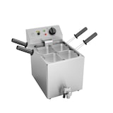 thumbnail of METRO Professional Cuocipasta elettrico GNC1008, acciaio inox, 47 x 55 x 38 cm, 4 cestelli, 3150 W, temp. fino a 110°C, filtro scarico, 8 L, argento