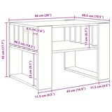thumbnail of vidaXL Couchtisch Artisan-Eiche 66 x 49,5 x 45 cm Holzwerkstoff