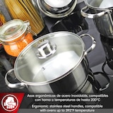 thumbnail of Magefesa Dux - Batería de Cocina, 7 Piezas, Fabricada en Acero Inoxidable 18/10, Compatible con Todo Tipo de Fuego, Inducción, Apta Lavavajillas