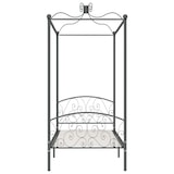 thumbnail of vidaXL Himmelbett-Gestell Grau Metall 100 x 200 cm