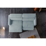 thumbnail of KAWOLA Sofa LAISKA Ecksofa Relaxfunktion teilmotorisch Cord hellblau Longchair links