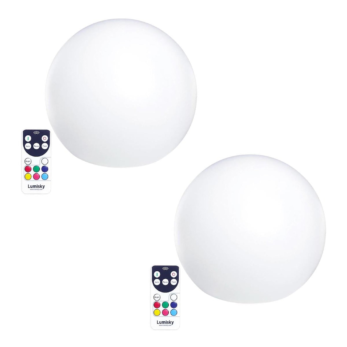 Lumisky 2 sfere luminose wireless BOBBY D30CM Polietilene D30CM Bianco