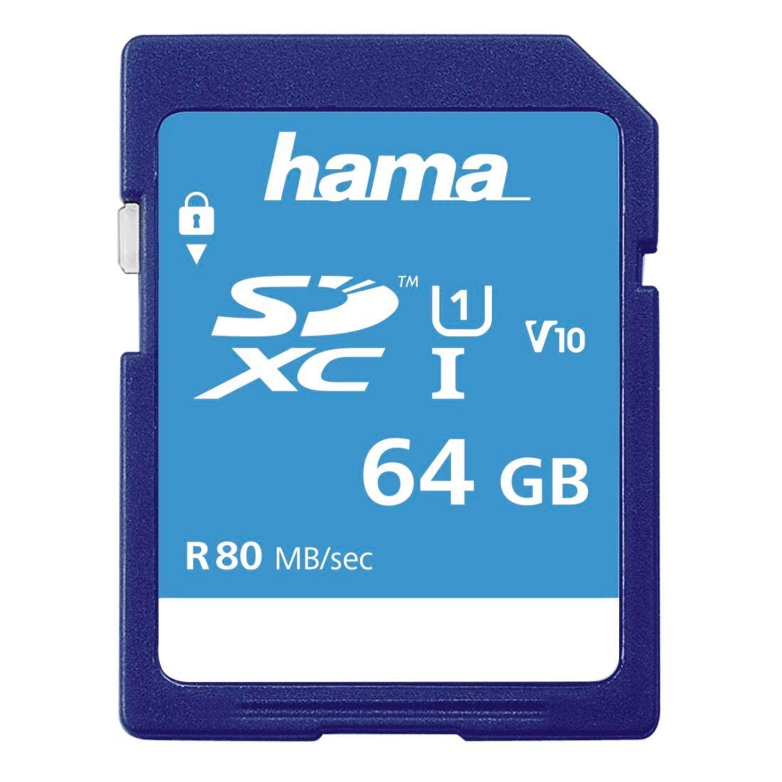 Hama SDXC Speicherkarte 64GB Class 10 UHS-I 90MB/s