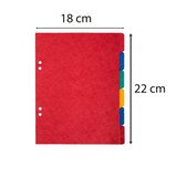 thumbnail of Exacompta 406E 20x Register aus Colorspan-Karton 225g/qm, 6 Positionen, für Format 220x170mm - Farben sortiert