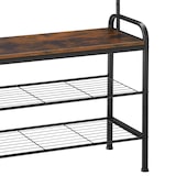 thumbnail of tectake Garderobekast - 73,5x36x184cm, Industrieel hout donker, rustiek - 404533