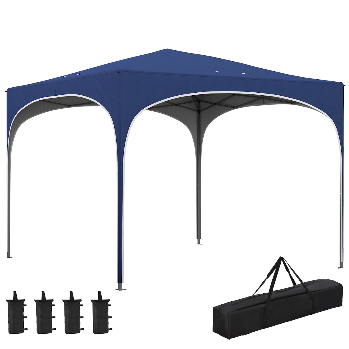 Outsunny - Pavillon - 295Lx295Wx255Hcm - Blau
