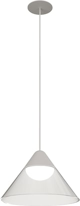 thumbnail of Ark LED-Pendelleuchte von Beneito & Faure, 6 W, 2700 K, 90° Abstrahlwinkel, weiß/transparent, konisches Design für elegante Innenräume