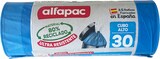 thumbnail of Alfapac - Pack mit 20 Rollen von 15 Müllbeuteln 'Hoher Eimer' 50x75cm, 30L Selbstverschluss (insgesamt 300 Müllbeutel)