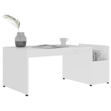 thumbnail of Mesa de centro madera contrachapada blanco 90x45x35 cm