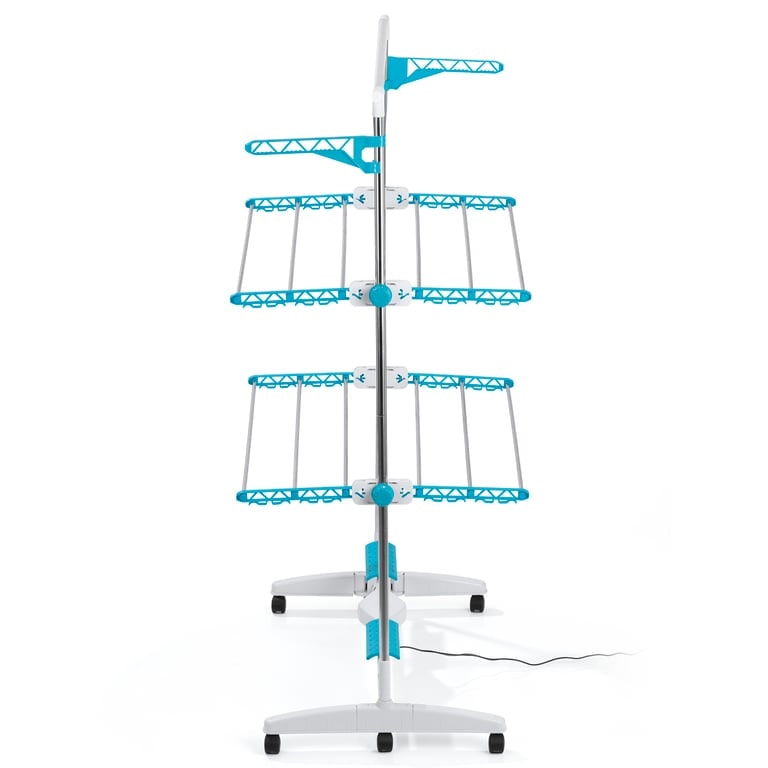 EASYmaxx Wäscheständer elektrisch 17W weiß/türkis