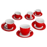 thumbnail of MamboCat 6er Set Variant Rot Kaffetassen mit Untertassen