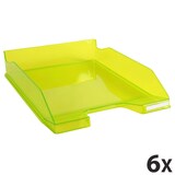 thumbnail of Exacompta - Réf. 113235D - Carton de 6 Corbeilles à courrier COMBO MIDI - 34 x 25 x 6,5 cm - pour format A4 + - vert anis transparent glossy