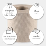 thumbnail of 64x Toilettenpapier 1-lagig "Recycling" Kleinrolle Natur 9,5x11,5 cm