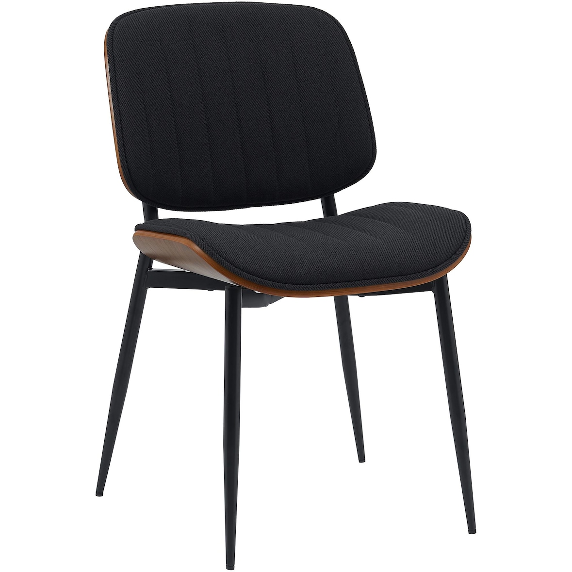 Besucherstuhl DURBAN - Stoff Walnuss/schwarz 49x57x83 cm | Besucherstühle Konferenzstuhl Wartezimmerstuhl Bürostühle Bürostuhl Konferenzraum