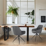 thumbnail of Dining Stuhl / Schalenstuhl ELVERUM Samt grau hjh LIVING