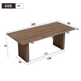 thumbnail of Ausziehbarer Esstisch MDF Walnuss 140-200x90 cm, rechteckig