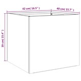 thumbnail of vidaXL Pflanzkübel Silbern 42x40x39 cm Verzinkter Stahl