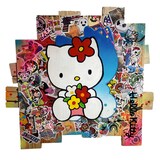 thumbnail of Pop Art Gemälde HELLO KITTY auf Holzpaletten mit der Unterschrift von Vincent STREIFF®