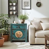 thumbnail of OPIUM OUTLET Table de chevet chinois petite commode de nuit asiatique orientale vintage asia meubles en bois entièrement monté