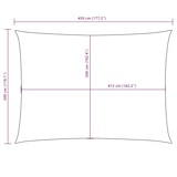 thumbnail of Voile de parasol tissu oxford rectangulaire 3x4,5 m blanc Modèle Jardin Solstice Plus