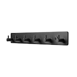 thumbnail of TOJ Living Perchero de pared – 6 ganchos – 39 cm – acero inoxidable – negro mate – colgador