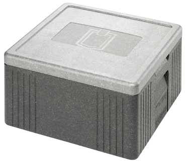 METRO Professional Caixa isotérmica para pizza, EPP, 20 L, abertura superior, preto/cinzento