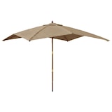 thumbnail of vidaXL Parasol met houten paal 300x300x273 cm taupe