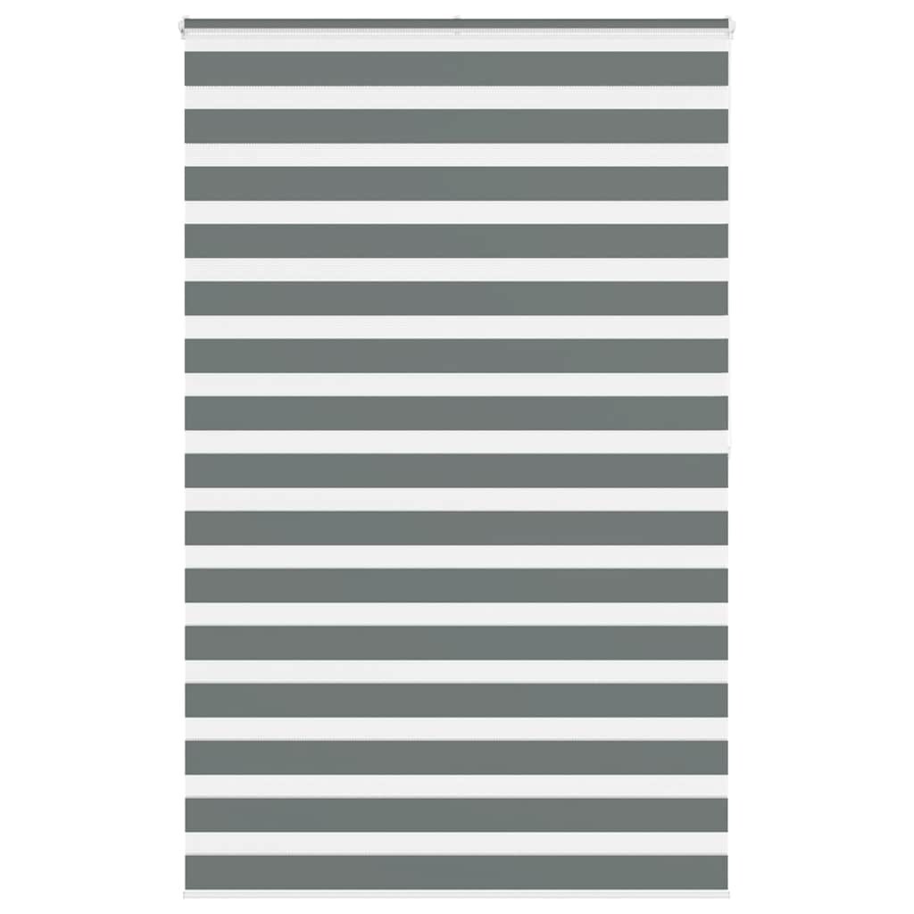 vidaXL Doppelrollo Dunkelgrau 145x200 cm Stoffbreite 140,9 cm Polyester