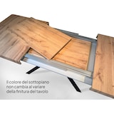 thumbnail of Itamoby Tavolo da Pranzo Paxon 90x180Allungato 90x284 in Nobilitato e Ferro Bianco Frassinato