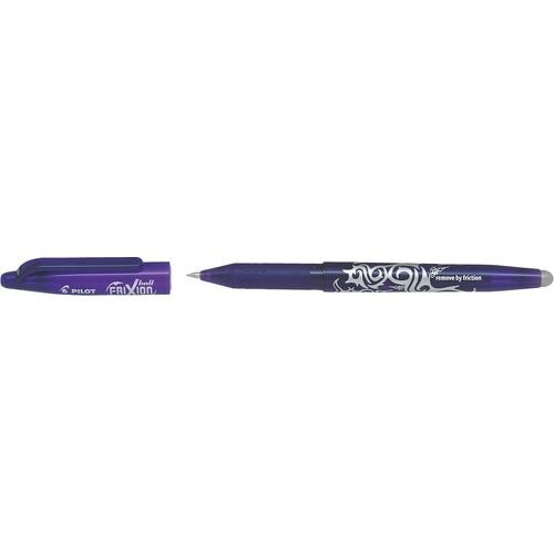 PILOT Stylo bille encre gel qui s'efface à l'aide de la gomme en bout de stylo FriXion coloris Violet.