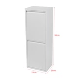 thumbnail of Helloshop26 - Cestino per la raccolta differenziata da parete con 2 scomparti estraibili 93 x 33 x 25 cm bianco 03_0008198