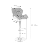 thumbnail of Décoshop26 - Tabouret de bar chaise de comptoir hauteur réglable en synthétique taupe gris cadre en acier chromé 04_0005263